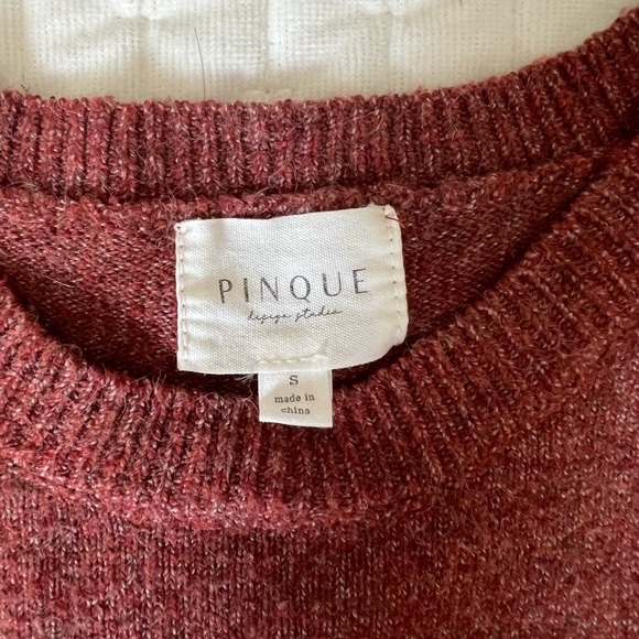 Stitch fix sweater Pinque. Raw hem color block - Picture 2 of 6